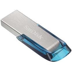 SanDisk Ultra Flair 128GB, USB 3.0, 150MB/s read - Tropical Blue , EAN: 619659163082 | SDCZ73-128G-G46B