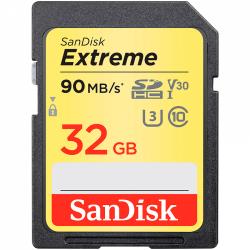 SanDisk Extreme 32GB Memory Card up to 100MB/s, UHS-I, Class 10, U3, V30, EAN: 619659188924 | SDSDXVT-032G-GNCIN