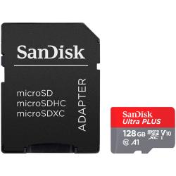 SanDisk High Endurance microSDXC 128GB + SD Adapter - for dash cams & home monitoring, up to 10,000 Hours, Full HD / 4K videos, up to 100/40 MB/s Read/Write speeds, C10, U3, V30, EAN: 619659173104 | SDSQQNR-128G-GN6IA