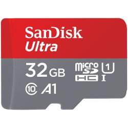 SanDisk Ultra microSDHC 32GB + SD Adapter 120MB/s  A1 Class 10 UHS-I, EAN: 619659184155 | SDSQUA4-032G-GN6MA