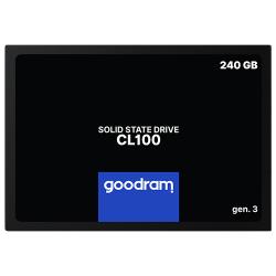 GOODRAM CL100 GEN. 3 240GB SSD, 2.5” 7mm, SATA 6 Gb/s, Read/Write: 520 / 400 MB/s | SSDPR-CL100-240-G3