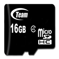 TEAM GROUP Memory ( flash cards ) 16GB Micro SDHC Class 4 with Adapter | TUSDH16GCL403