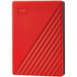 HDD External WD My Passport (4TB, USB 3.2) Red | WDBPKJ0040BRD-WESN