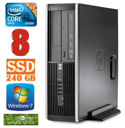 HP 8100 Elite SFF i5-650 8GB 240SSD GT1030 2GB DVD WIN7Pro | RW5217 | (Atnaujinta)