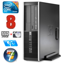 HP 8100 Elite SFF i5-650 8GB 240SSD+2TB DVD WIN7Pro | RW5221 | (Atnaujinta)