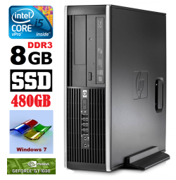 HP 8100 Elite SFF i5-650 8GB 480SSD GT1030 2GB DVD WIN7Pro | RW5225 | (Atnaujinta)