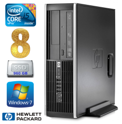HP 8100 Elite SFF i5-650 8GB 960SSD DVD WIN7Pro | RW5226 | (Atnaujinta)