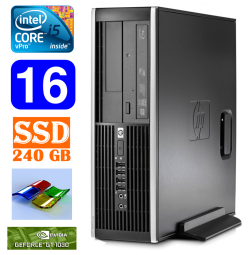 HP 8100 Elite SFF i5-650 16GB 240SSD GT1030 2GB DVD WIN7Pro | RW5247 | (Atnaujinta)