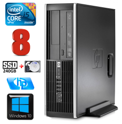 HP 8100 Elite SFF i5-650 8GB 240SSD+1TB DVD WIN10 | RW5294 | (Atnaujinta)