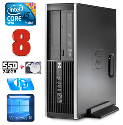 HP 8100 Elite SFF i5-650 8GB 240SSD+2TB DVD WIN10 | RW5296 | (Atnaujinta)