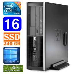 HP 8100 Elite SFF i5-650 16GB 240SSD GT1030 2GB DVD WIN10 | RW5322 | (Atnaujinta)