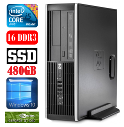 HP 8100 Elite SFF i5-650 16GB 480SSD GT1030 2GB DVD WIN10 | RW5332 | (Atnaujinta)