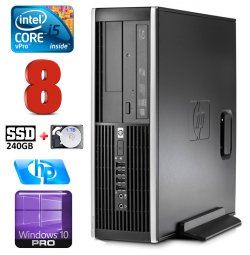 HP 8100 Elite SFF i5-650 8GB 240SSD+1TB DVD WIN10Pro | RW5369 | (Atnaujinta)