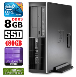 HP 8100 Elite SFF i5-650 8GB 480SSD GT1030 2GB DVD WIN10Pro | RW5375 | (Atnaujinta)