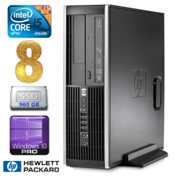 HP 8100 Elite SFF i5-650 8GB 960SSD DVD WIN10Pro | RW5376 | (Atnaujinta)
