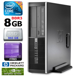HP 8100 Elite SFF i5-650 8GB 960SSD GT1030 2GB DVD WIN10Pro | RW5378 | (Atnaujinta)