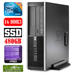 HP 8100 Elite SFF i5-650 16GB 480SSD GT1030 2GB DVD WIN10Pro | RW5407 | (Atnaujinta)