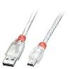 CABLE USB2 A TO MINI-B 0.2M/TRANSPARENT 41780 LINDY