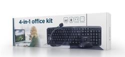 KEYBOARD +MOUSE USB ENG/4IN1 KIT KBS-UO4-01 GEMBIRD