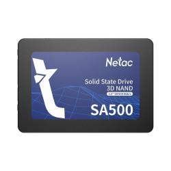 SSD|NETAC|SA500|128GB|SATA 3.0|3D NAND|Write speed 400 MBytes/sec|Read speed 500 MBytes/sec|2,5"|TBW 60 TB|MTBF 1500000 hours|NT01SA500-128-S3X