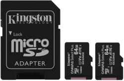 MEMORY MICRO SDXC 64GB UHS-I/2PACK SDCS2/64GB-2P1A KINGSTON