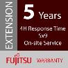FUJITSU SUPPORT PACK 5 YEARS ON-SITE SERVICE, 9X5, 4H ONSITE RESPONSE, VALID IN COUNTRY OF PURCHASE FOR ICX & VDX SWITCHES