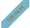 BROTHER TZE-RL34 -SATIININAUHA ļæ½ KULLANVļæ½RINEN TEKSTI VAALEANSINISELLļæ½ NAUHALLA, 12 MM/4M