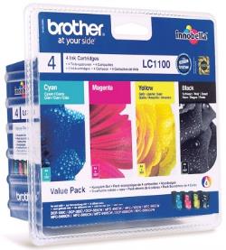 BROTHER VALUE PACK (LC-1100BK/C/M/Y) | LC1100VALBPDR