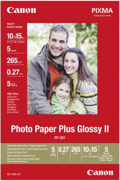 Canon photo paper PP-201 10x15 Glossy II 275g 5 sheets | 2311B053