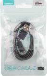 Omega cable microUSB 1m, black (44344)