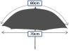 Falcon Eyes umbrella UR-32T 80cm, white/translucent