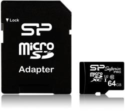 Silicon Power memory card microSDXC 64GB Superior Pro U3 + adapter | SP064GBSTXDU3V10SP