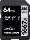 Lexar memory card SDXC 64GB Professional 1667x U3 V60 250MB/s