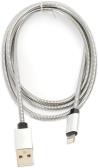 Omega cable Lightning Metal 1m, silver (44210)