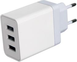 Platinet USB charger 3xUSB 3A 15W, white (44754)