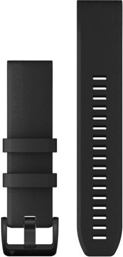 Garmin watch strapQuickFit 22mm, black silicone/stainless steel | 010-12901-00
