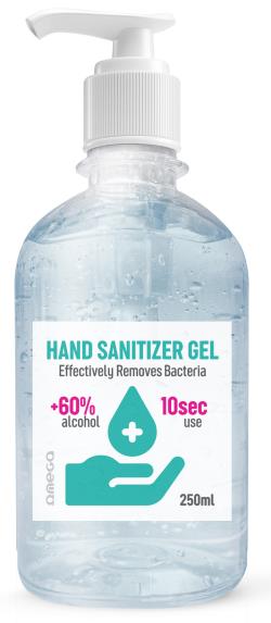 Omega disinfectant gel for hands 250ml | 45318