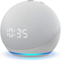 Amazon Echo Dot 4 Clock, glacier white | 840080506906