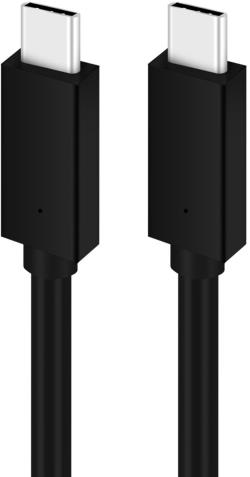 Platinet cable USB-C - USB-C 5A 100W 1m, black (PUCC5A1B) | 45578