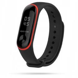 Tech-Protect watch strap Smooth Xiaomi Mi Band 3/4, black/red | 5906735414134