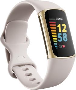 Fitbit Charge 5, lunar white/soft gold | FB421GLWT