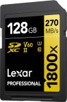 Lexar memory card SDXC 128GB Professional 1800x UHS-II U3 V60