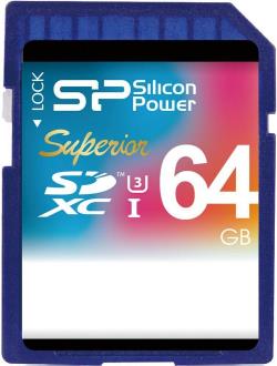 Silicon Power memory card SDXC 64GB Superior UHS-I U3 | SP064GBSDXCU3V10