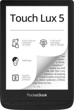 PocketBook e-reader Touch Lux 5, black | PB628-P-WW-B