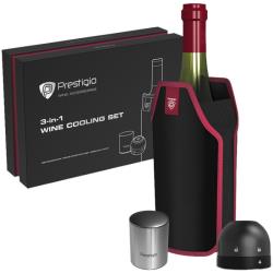Prestigio wine cooling set, black/red | PWA101CS