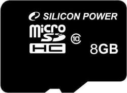 Silicon Power memory card microSDHC 8GB Class 10 | SP008GBSTH010V10