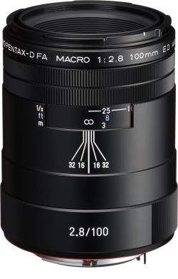 HD Pentax D-FA 100mm f/2.8 Macro ED AW lens, black | 20320