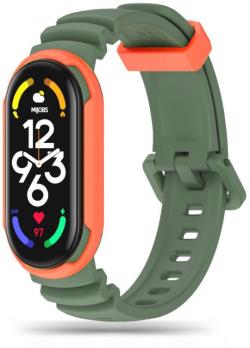 Tech-Protect watch strap IconBand Hybrid Xiaomi Mi Band 7, army green/orange | 9490713931943