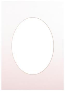 Passepartout 15x21, soft white oval | 20728