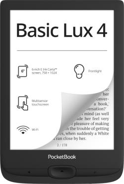 PocketBook e-reader Basic Lux 4 6" 8GB, black | PB618-P-WW